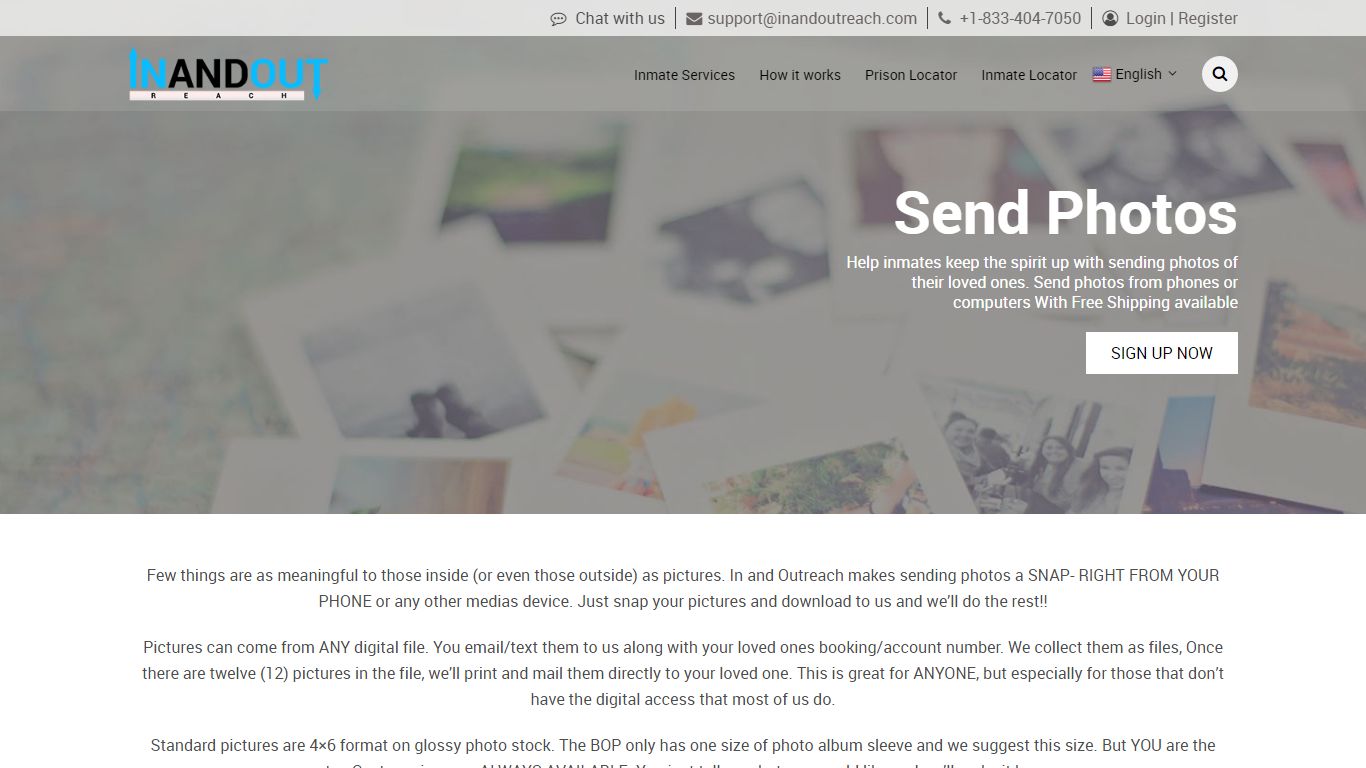 Send Unlimited Photos To Inmates - InAndOutReach.com